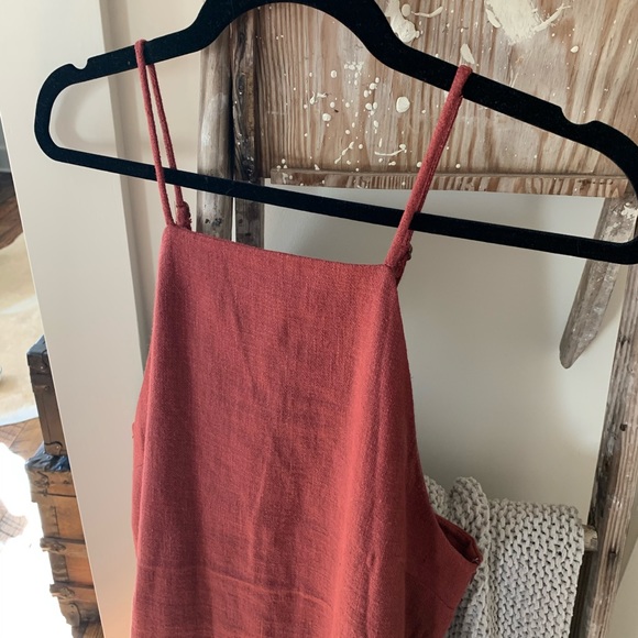 Mod Ref Rust Linen Dress - Picture 2 of 10